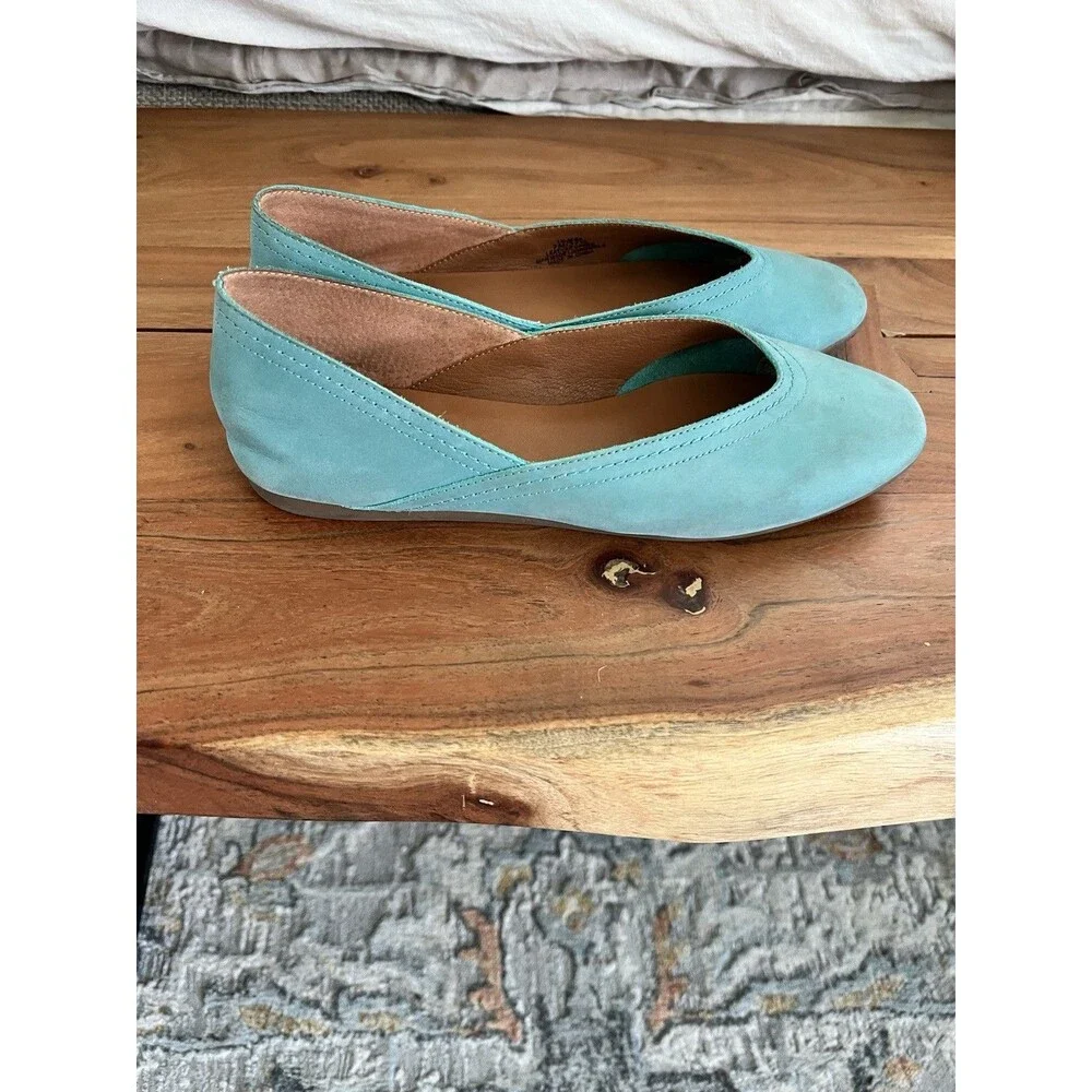 Lucky Brand Alba Ballet Flats Women's Light Blue /aqua Slip On Size 7
